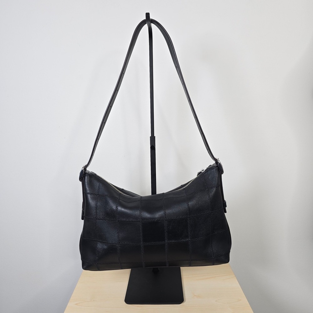Coachtopia Alter Ego Slouchy Medium Patchwork Leather Shoulder Bag Black Flaw - Picture 2 of 13